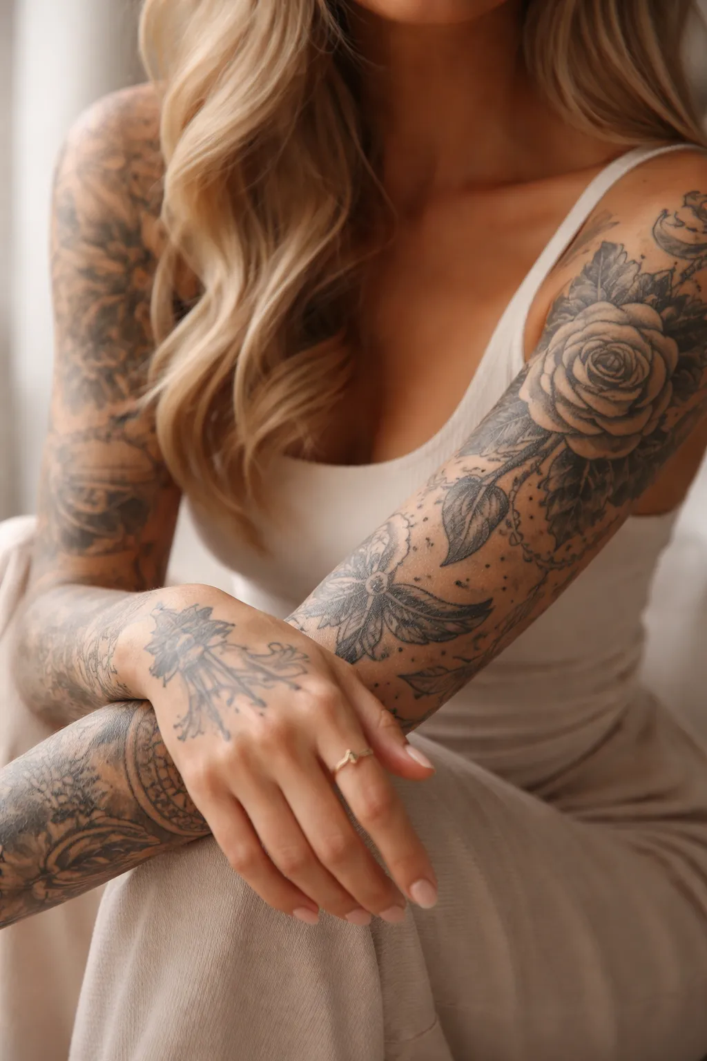 Před odstraněním — tetování na paži