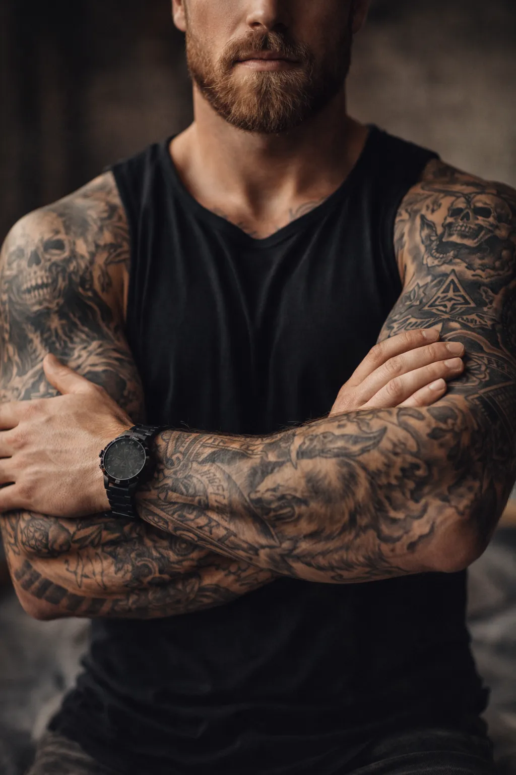 Před odstraněním — tetování na pažích